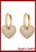 Aros Argollas Corazn C/Cristales Gold